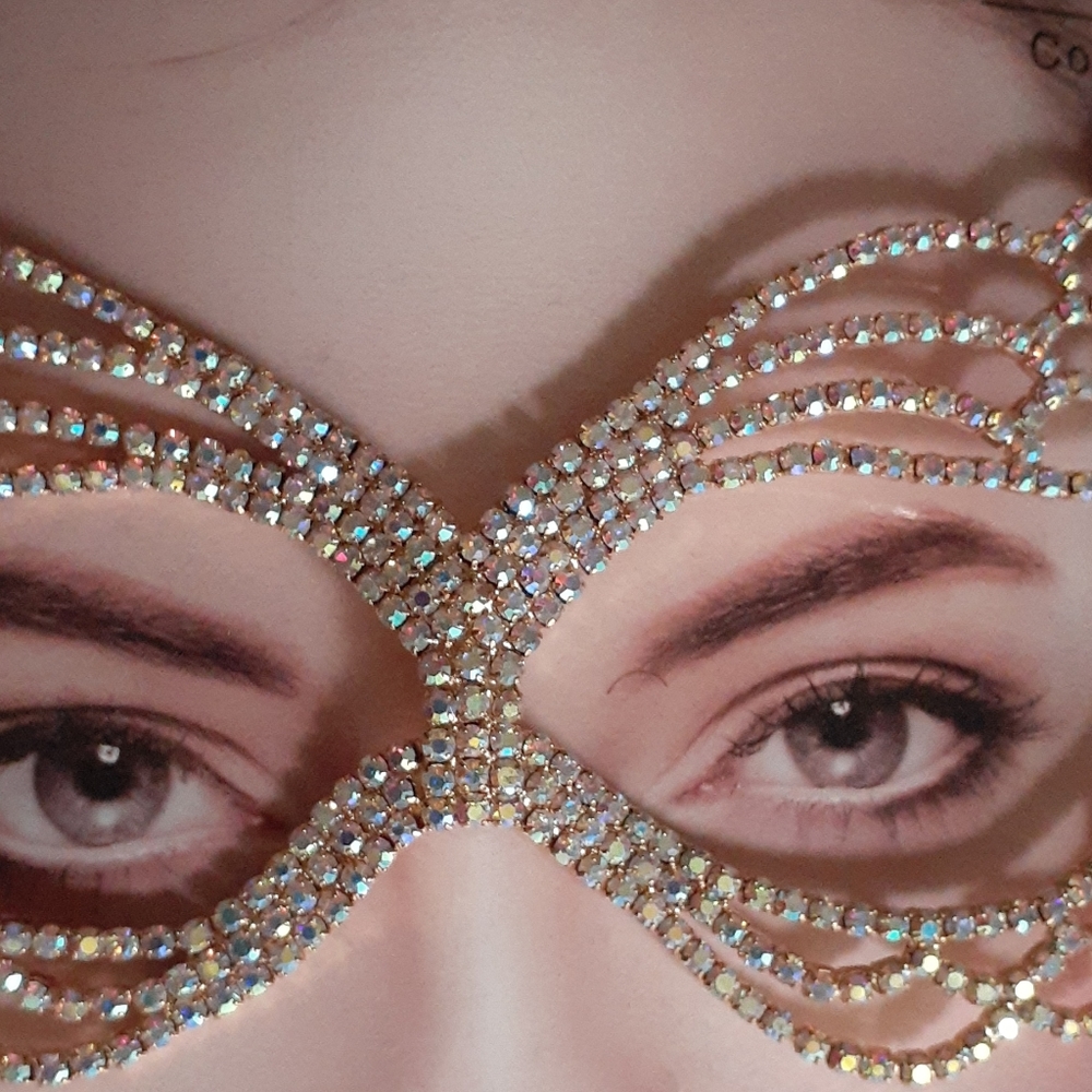 💞Elegant Rhinestone Mask - Picture 3 of 5